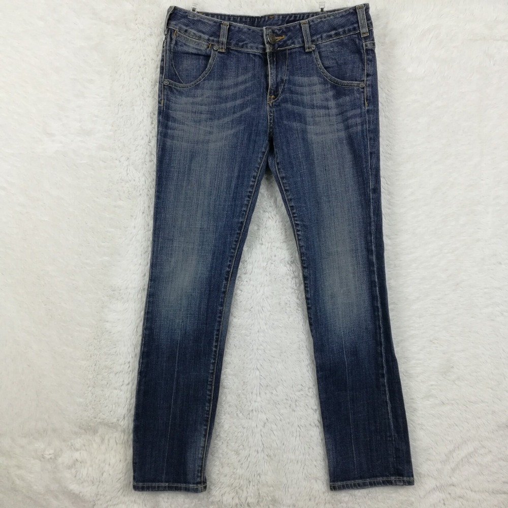Vigoss Jeans Womens Tapered P1847J Blue Denim Mid Rise Medium Wash Juniors 11